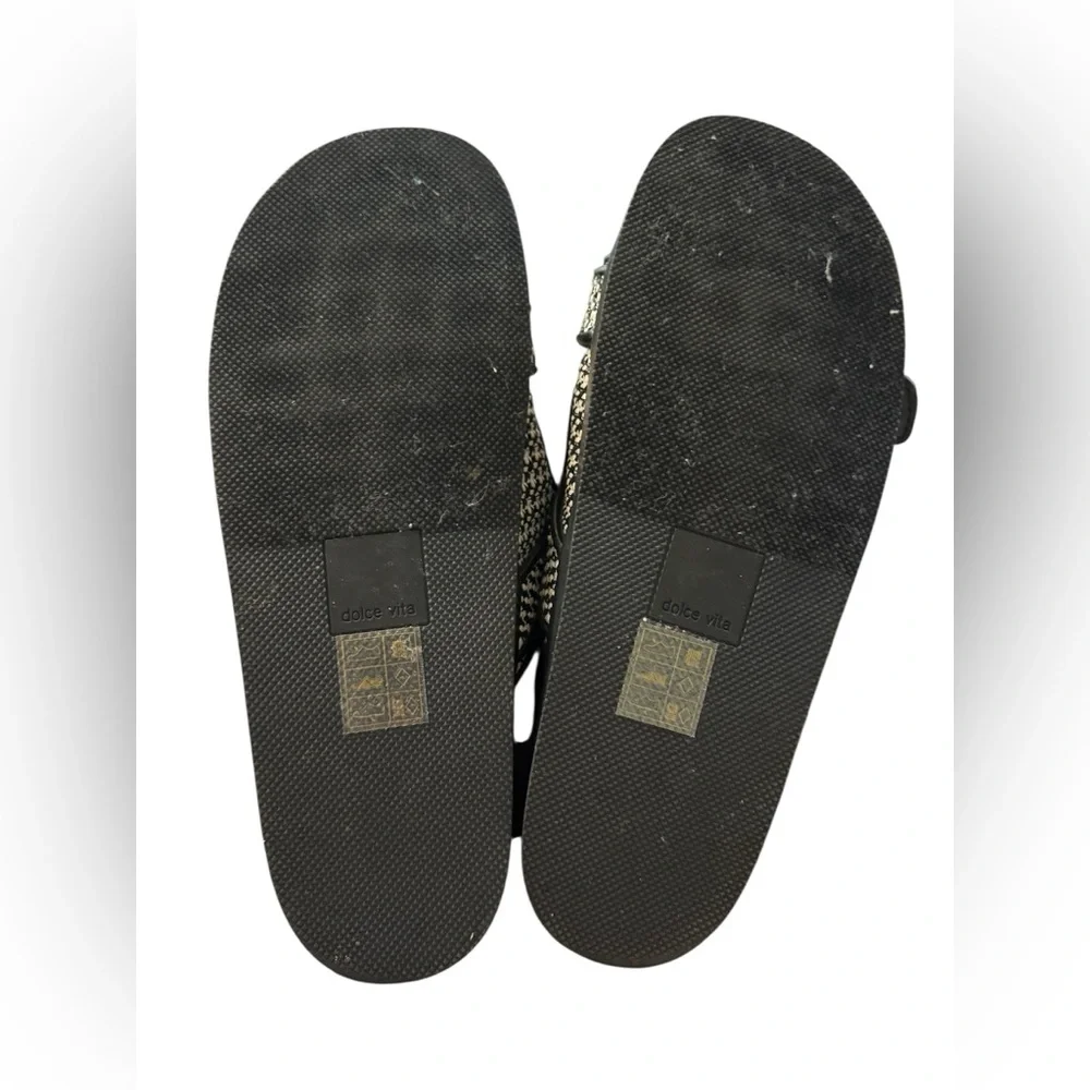 Dolce Vita Black White Shelli Wedge Sandal‎ 8W